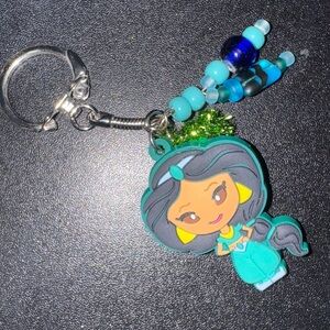 Disney princess Jasmine beaded keychain